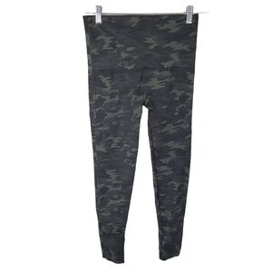 Spanx green camo‎ full length stretch compression leggings Women's size XL
